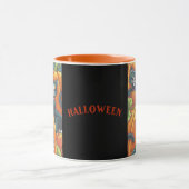 Citrouille de chat noir Patch Halloween MUG (Centre)