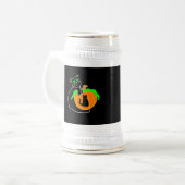 Citrouille de chat noir Stein Mug (Devant gauche)