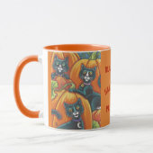 Citrouille de chats noirs Patch HALLOWEEN MUG *Per (Gauche)