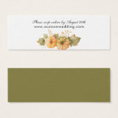 Citrouille de congé de rouille d'automne Mariage s (Devant & derrière)