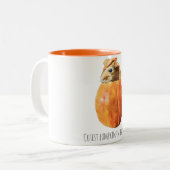 Citrouille de coupe dans la tasse de patch (Devant gauche)