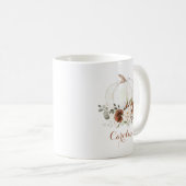 Citrouille de crème de rouille florale Mug personn (Devant droit)