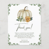 Citrouille de Fête des mariées de Carte de remerci (Devant)