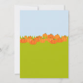 Citrouille de garçon cueillette Invitations de fêt (Dos)