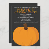 Citrouille de Halloween découpant des invitations (Devant / Derrière)