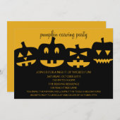 Citrouille de Halloween découpant des invitations (Devant / Derrière)