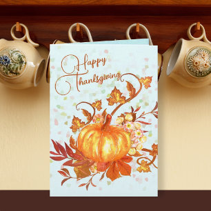 Citrouille de message bon thanksgiving - Carte d'a