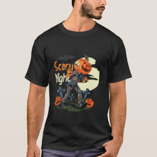 Citrouille de nuit effrayant Halloween T-Shirt
