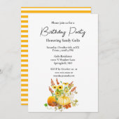 Citrouille de saison d'automne Invitation de fête  (Devant / Derrière)