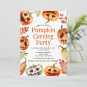 Citrouille de sculpture invitation Halloween invit (Debout devant)