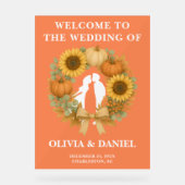 Citrouille de tournesol rustique Mariage de automn (Recto)