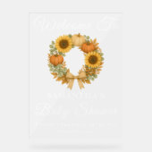 Citrouille de tournesol Wreath Baby shower d'autom (Recto)