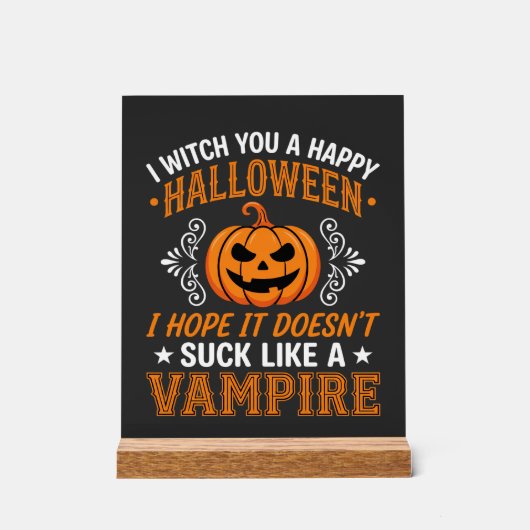 Citrouille de vampire drôle d'Halloween (Recto)