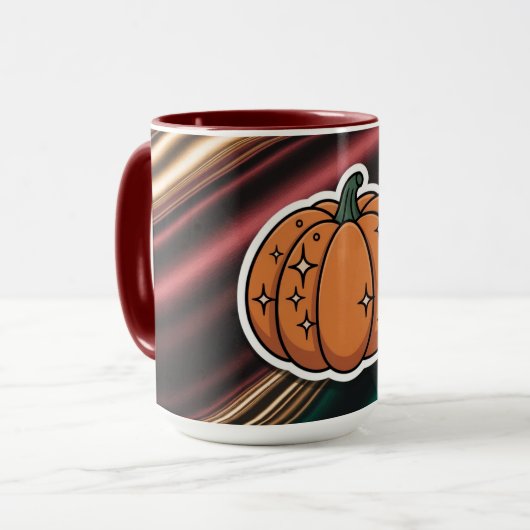Citrouille Decal Waves Combo Mug (Devant gauche)