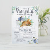 Citrouille Deer Baby shower Invitation Boy Fall (Debout devant)