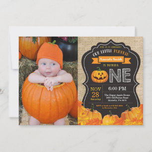 Citrouille d'Halloween 1er anniversaire Invitation