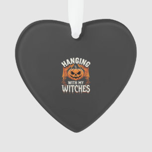 Citrouille d'Halloween avec mes sorcières pendues