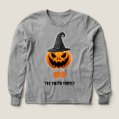 Citrouille d'Halloween "BOO !" - Nom personnalisé (Motif recto)
