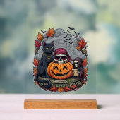 Citrouille d'Halloween Chat Crâne Faucheuse Automn (Neutre)