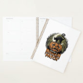 Citrouille d'Halloween Chat Tache Brute Gravure Vi (Devant avec enveloppe)