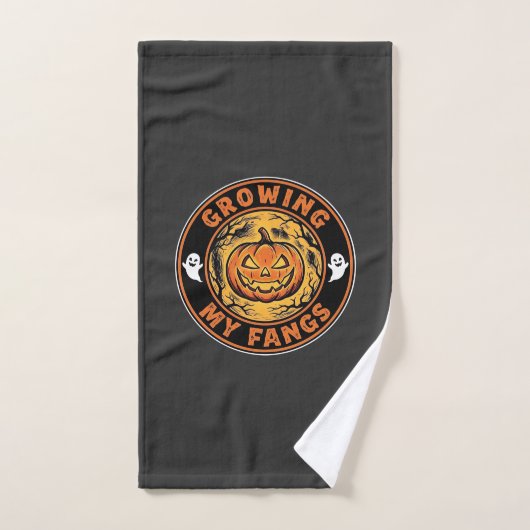 Citrouille d'Halloween de fantôme de dessin de cro (Serviette à main)