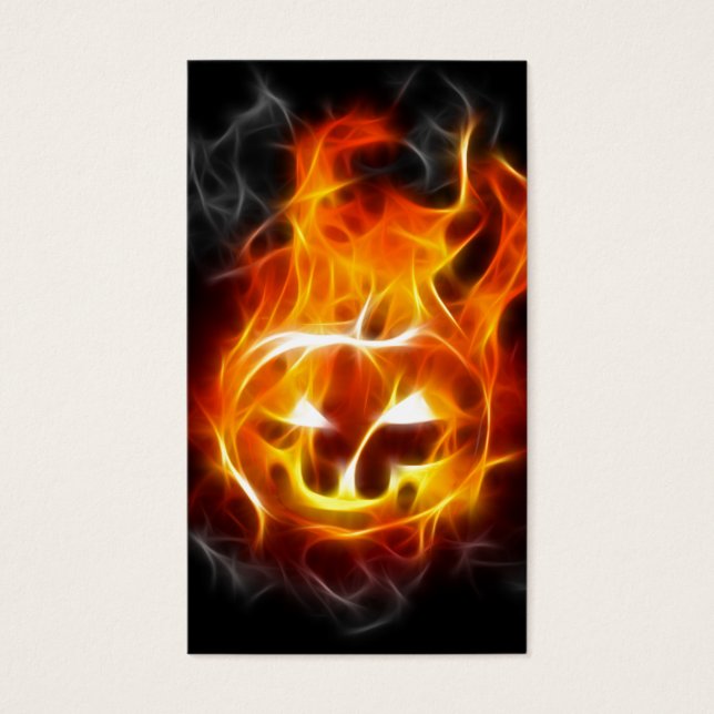 Citrouille d'Halloween en feu (Devant)