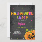 Citrouille d'Halloween Invitation Spooktacular (Devant)