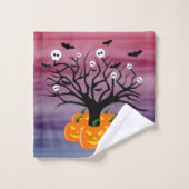 Citrouille d'Halloween Jack o’ Lanterne Dead Tree (Gant de toilette)
