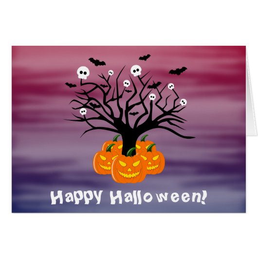 Citrouille d'Halloween Jack o’ Lanterne Dead Tree (Devant horizontal)