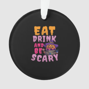 Citrouille d'Halloween Manger Boire Être Effrayant