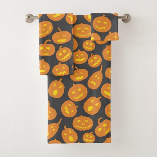 Citrouille d'Halloween Orange Black Jack O'Lantern (En situation)