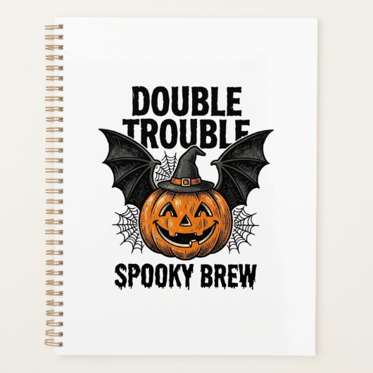 Citrouille d'Halloween Sorcière Double Ennui Desig (Devant)