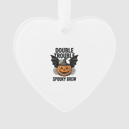 Citrouille d'Halloween Sorcière Double Trouble Vin (devant)