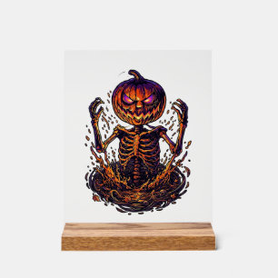 Citrouille d'Halloween squelette Portail Magique F