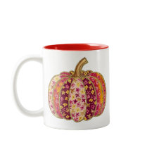 Citrouille d'or et floral délicieux café Mug
