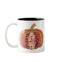 Citrouille d'or et floral délicieux café Mug
