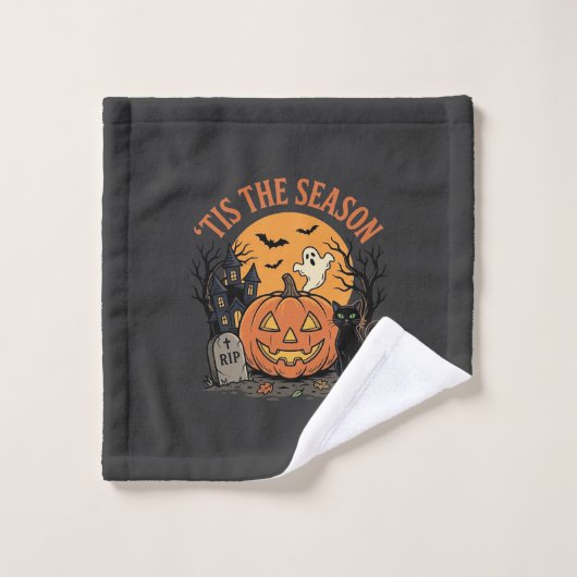 Citrouille drôle Halloween Pun Design2 (2)_1 (Gant de toilette)