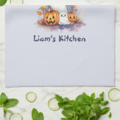 Citrouille éffrayant Fantôme Halloween Serviette d (Plié)