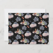 Citrouille effrayant Invitation de fête d'Hallowee (Dos)