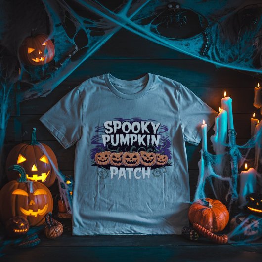 Citrouille éffrayant Patch Halloween T-shirt