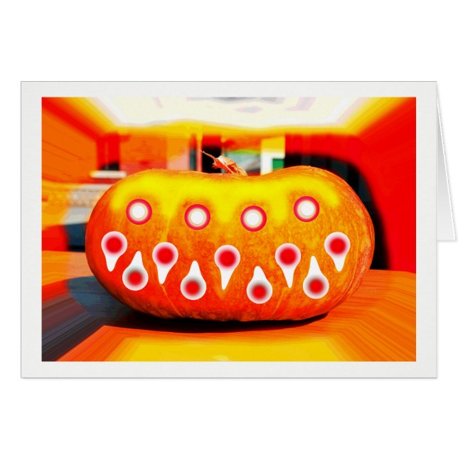 Citrouille effrayant pour Halloween (Devant horizontal)