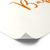 Citrouille Elegant Automne Baby shower Affiche de  (Coin)