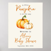 Citrouille Elegant Automne Baby shower Affiche de  (Devant)
