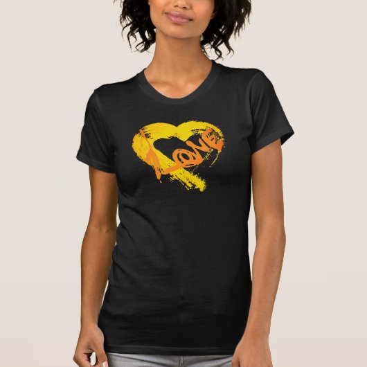 Citrouille épicé avec T-shirt Coeur Amour (Devant)