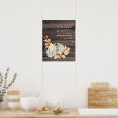 Citrouille et bois Mariage Affiche de bienvenue Co (Cuisine)