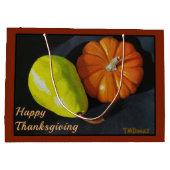 Citrouille et poire grand sac cadeau (Dos)