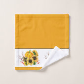 Citrouille et tournesols (Gant de toilette)