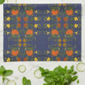 Citrouille et vignes Serviette de cuisine (Plié)