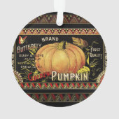 Citrouille Étiquette Antique marque de papillon (dos)