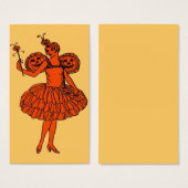 Citrouille Fairy Halloween Signet ou petite carte (Devant & derrière)